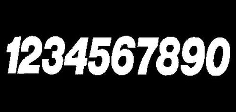 #9 7" White Super X Digits 3/P K