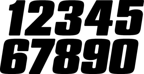 #9 7" Black Digits 3/Pk