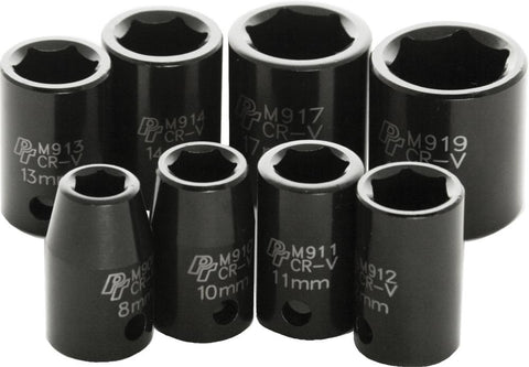 8 Pc 3-8" Met Imp Skt Set Shal Low