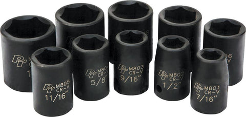 10 Pc 1-2" Sae Imp Skt Set Sha Llow