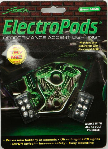 Rectangular Light Kit Black W-green Led