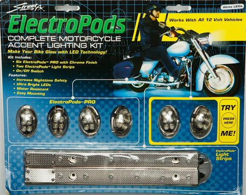 Complete Light Kit Chrome W-wh Ite Led