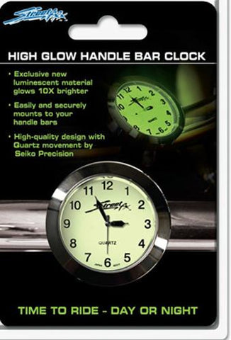 Superglow Handlebar Clock (chrome)