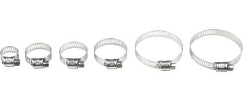 Stainless Steel Hose Clamps 8-22mm 10-pk