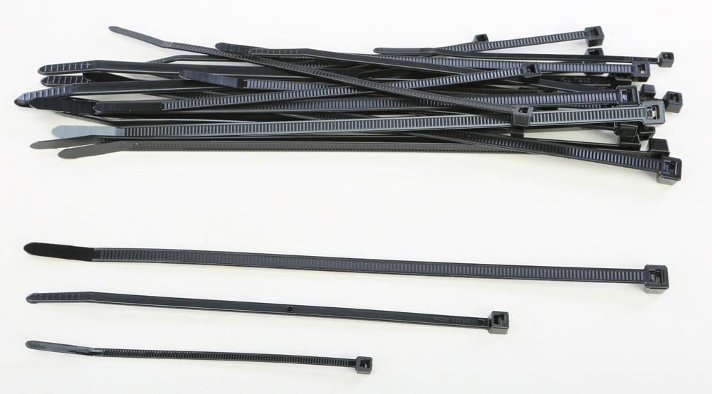 Assorted Cable Ties Black 30-pk