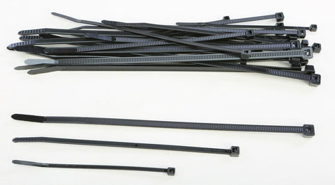 Assorted Cable Ties Black 30-pk