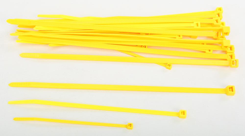 Assorted Cable Ties Yellow 30-pk