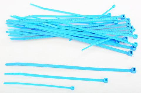 Assorted Cable Ties Blue 30-pk