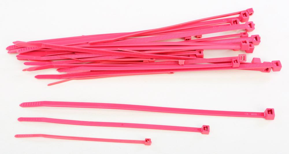 Assorted Cable Ties Red 30-pk