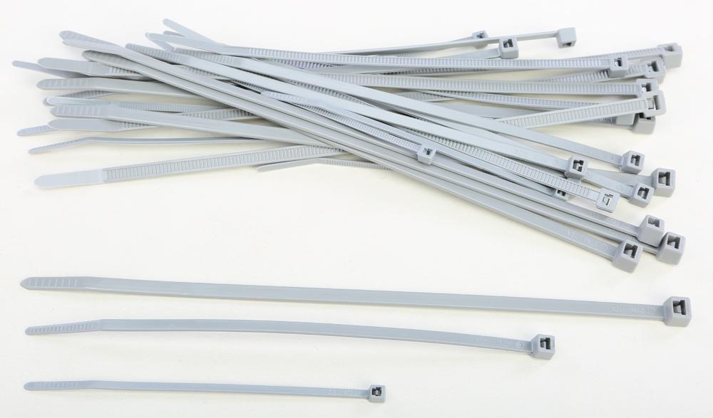 Assorted Cable Ties Grey 30-pk