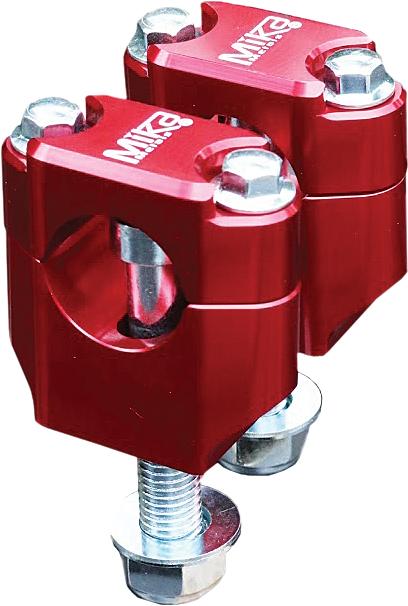 Rubber Mounted Clamps Red 1-1-8"