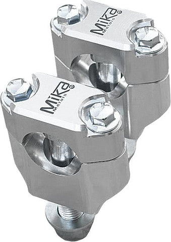 Rubber Mounted Clamps Silver 7-8"