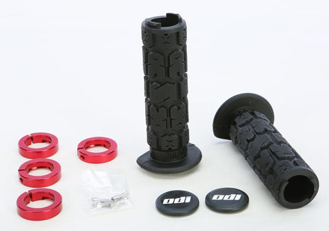 Atv Rogue Lockon Grip 130mm Black-red