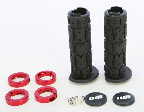 Atv Rogue Lockon Grip 120mm Black-red