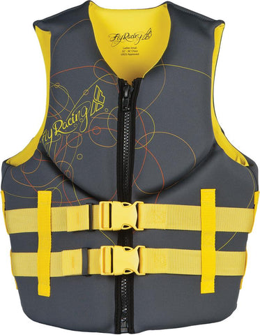 Ladies' Neoprene Life Vest Grey-yellow Xs