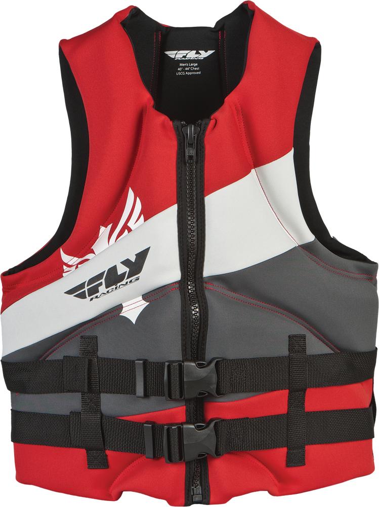 Men's Neoprene Life Vest Red-grey Xs