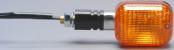 Universal Signal Lights Chrome W-amber Lens