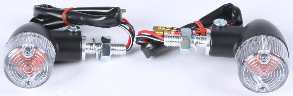 Turn Signal Style 2 Black W-clear Lens