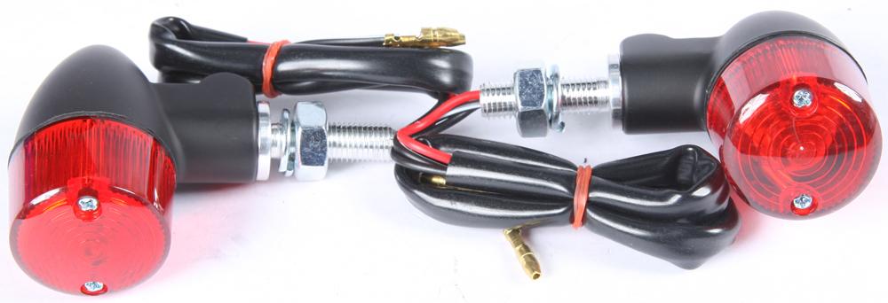 Turn Signal Style 2 Black W-red Lens