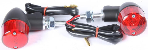 Turn Signal Style 2 Black W-red Lens