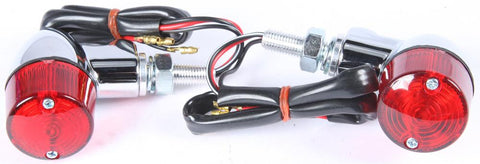 Turn Signal Style 2 Chrome W-red Lens