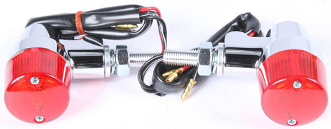 Turn Signal Style 3 Chrome W-red Lens