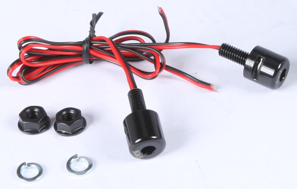Lighted License Plate Bolt Black