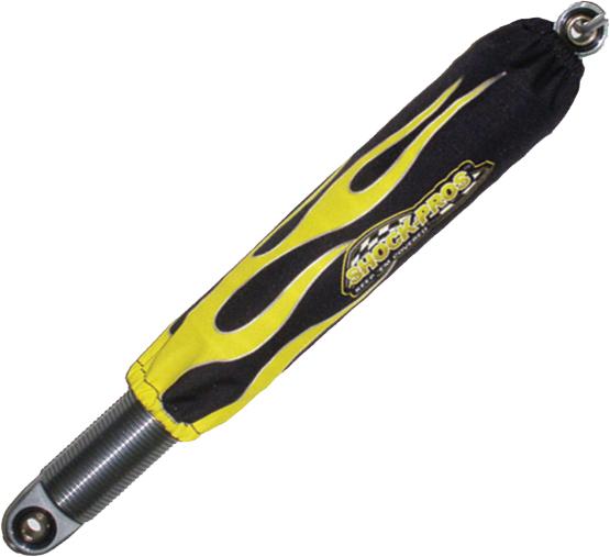 Shock Covers Black W-yellow Flames