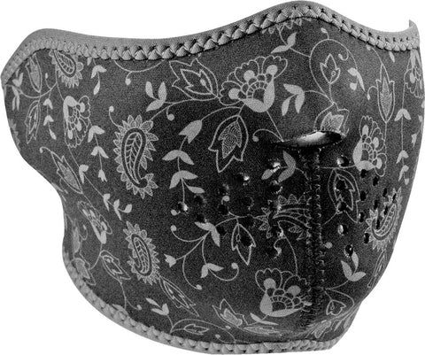 Neoprene Half Mask Dark Paisley