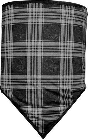 Combo Gaiter Cozy Fleece Skull Plaid