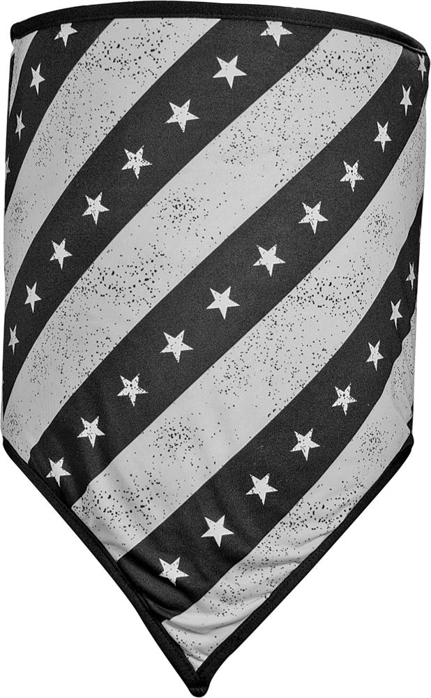 Combo Gaiter Cozy Fleece Black-white Flag