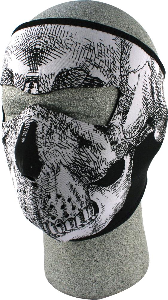Full Face Mask (black & White Skull)