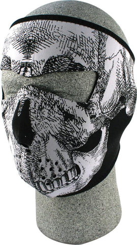 Full Face Mask (black & White Skull)