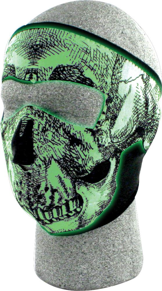 Full Face Mask (blk-wht Skull Glow)