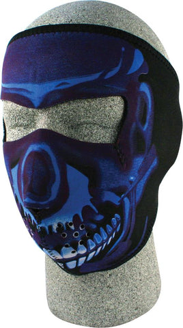 Full Face Mask (blue Chrome Skull)