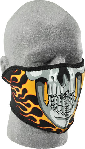 Half Face Mask (burning Skull)