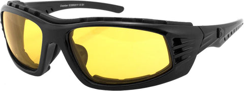 Chamber Sunglass Gloss Black Yellow Lens