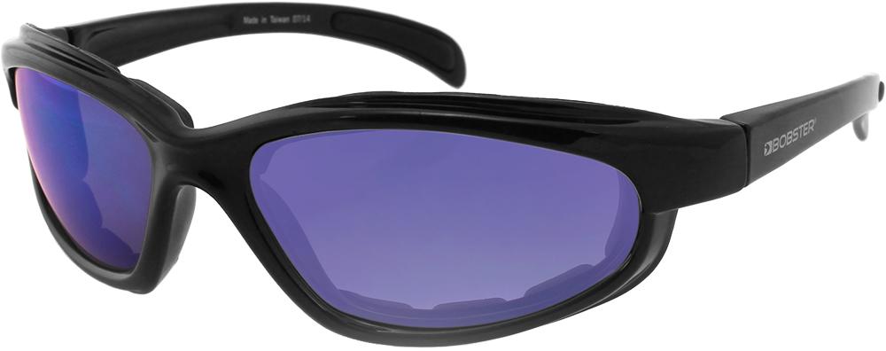 Fat Boy Sunglass Black Frame Smoked Blue Mirror Lens