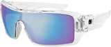 Paragon Sunglasses Clear W/Cyan Mirror Lens