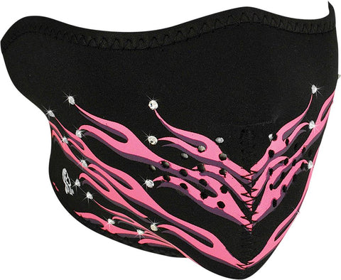 Highway Honeys Half Mask (pink Flames)
