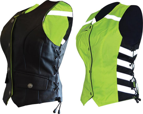 D.O.C. Reversible Safety Vest Black/Hi-Viz Ladies 3X