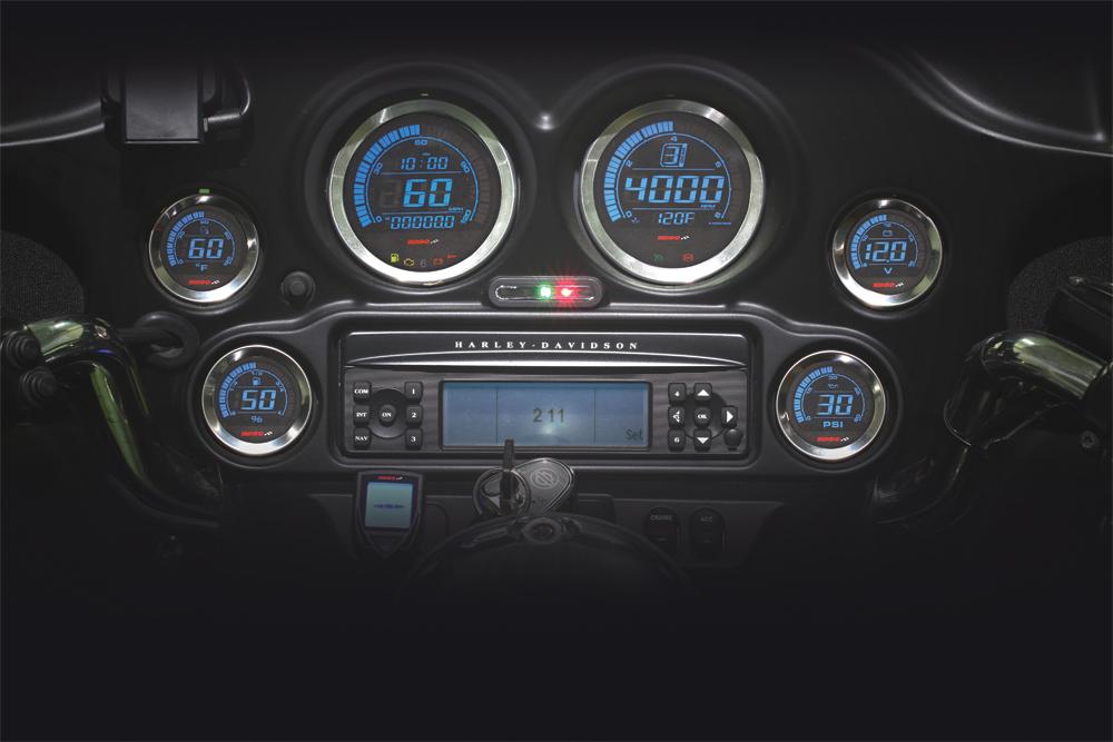 Digital Gauge Cluster Sil Bezel '04-13 Flht And Fltr Mo