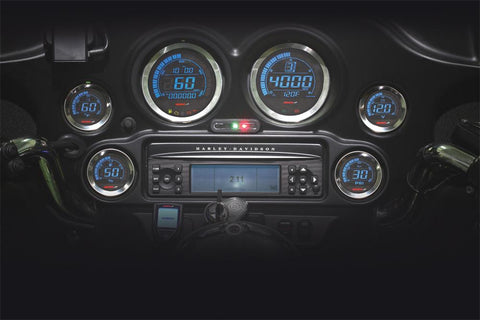 Digital Gauge Cluster Sil Bezel '04-13 Flht And Fltr Mo