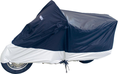 Deluxe Motorcycle Cover L Blue -silver