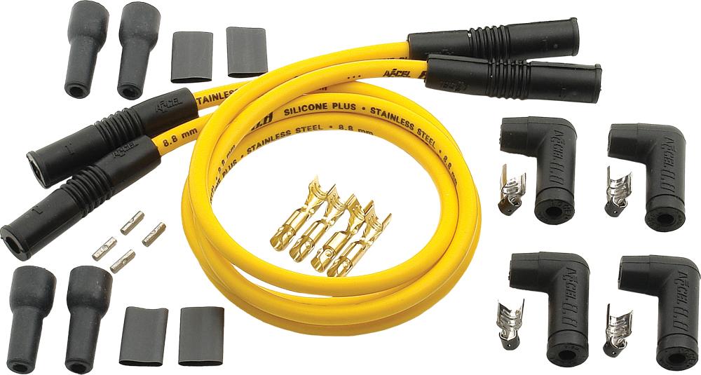 4 Plug Wire Set Yellow 8.8mm