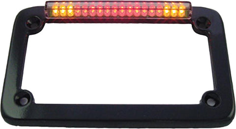 Led License Plate Frame Black W-turn Signals