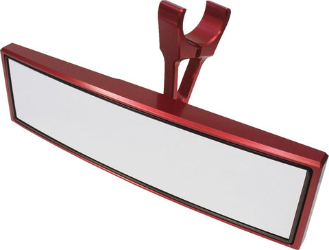Single Clamp Rear View Mirror Red 1.75"