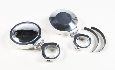 Billet Side Mirrors Round Polished 1.75"