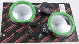 Billet Side Mirrors Round W/Bezel Yellow 2"