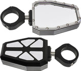 Billet Side Mirrors Round W/Bezel Yellow 2"